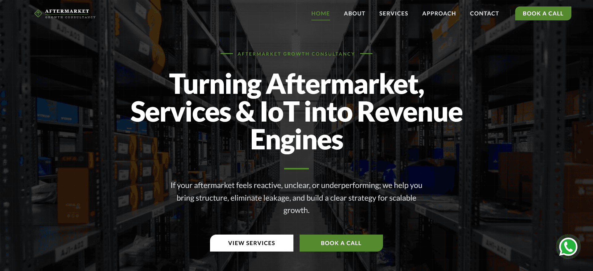 Aftermarket Growth consultancy website preview